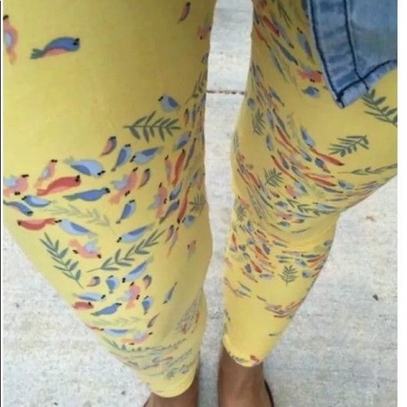 Yellow birdie leggings - Picture 1 of 4